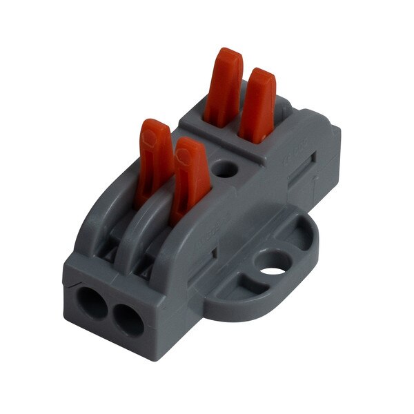 Main product image for Quick Lever Wire Nut Splice Inline Wire Connectors with Mounting Tab (2 In 2 Out) 10-Pack 095-098